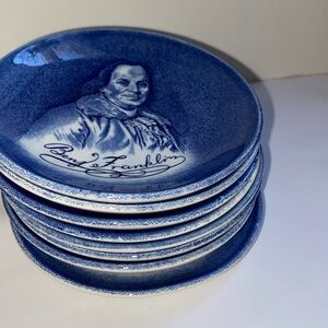 Set of 8 Enoch Wedgwood "Coaster" for The Benj. Franklin Tunstall Ltd.